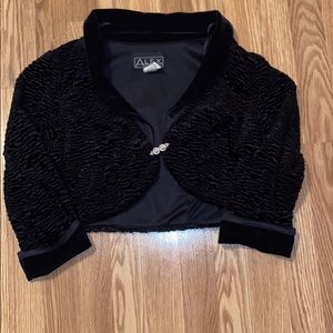 Alex Evenings soft velvet black jacket